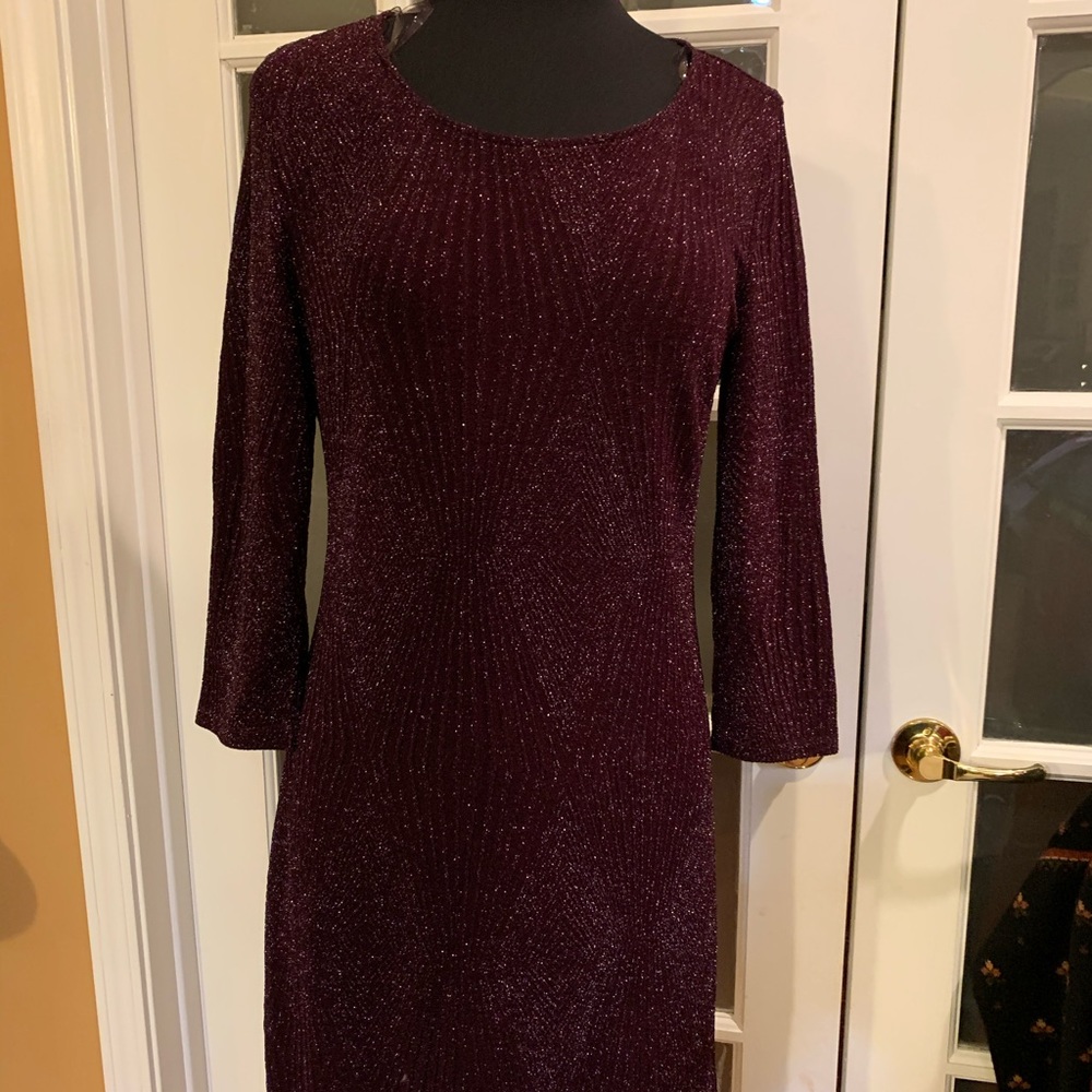 Trixxi Burgundy Glitter Dress